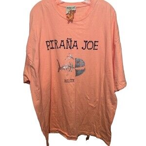 Pirana Joe Orange Men's T- Shirt Size  XXL